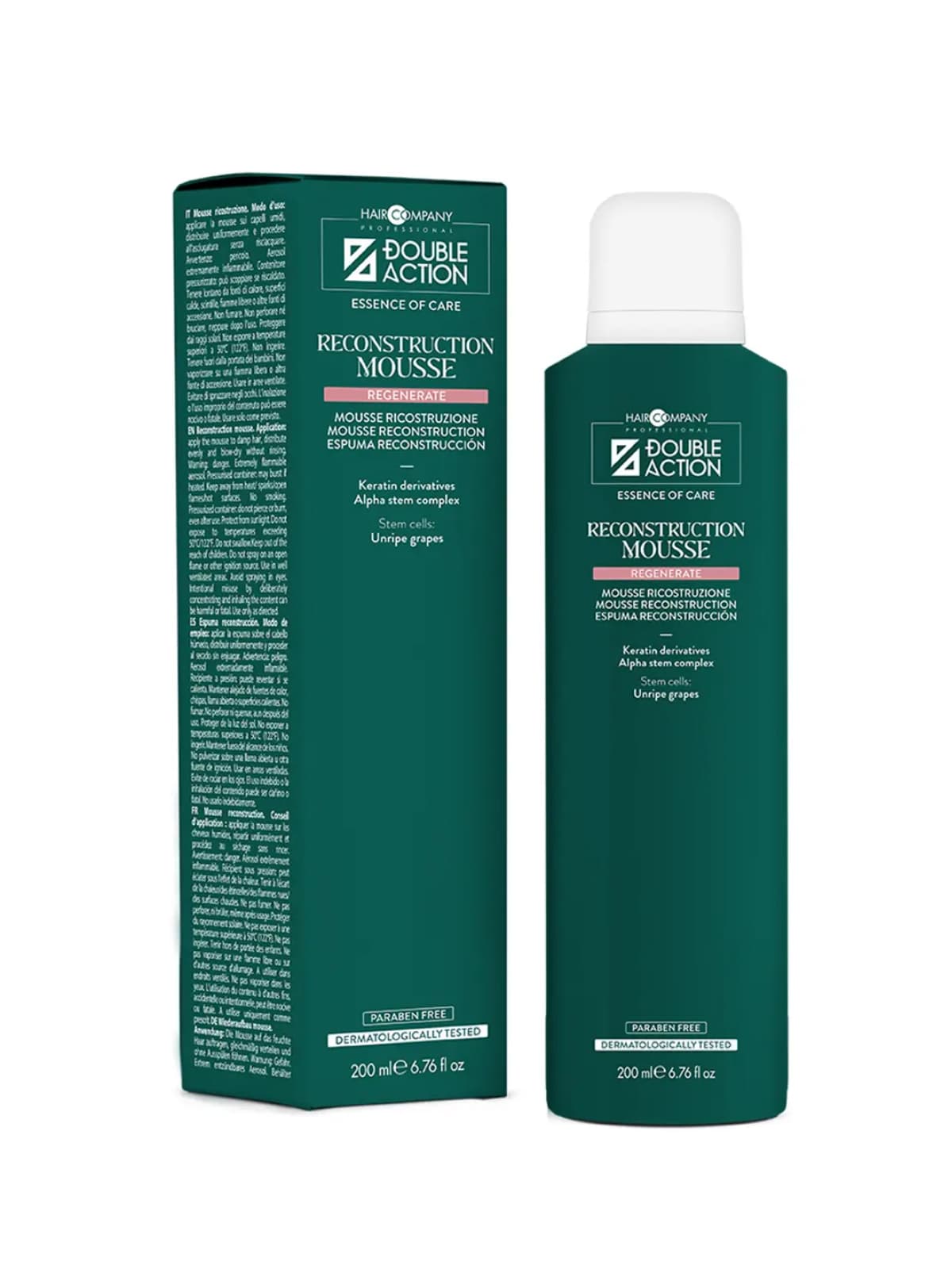 Восстанавливающий мусс "RECONSTRUCTION MOUSSE" DOUBLE ACTION, 200 мл