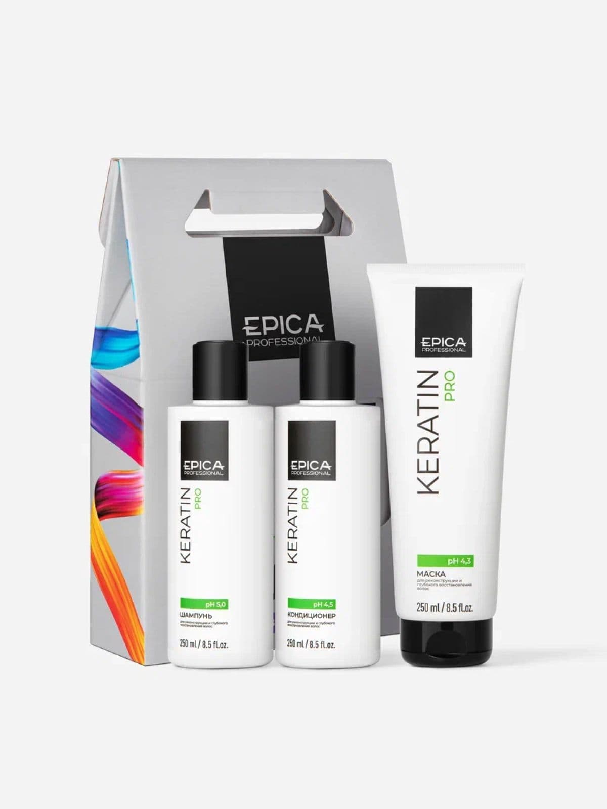 Набор Keratin Pro (шампунь 250мл+кондиционер 250мл+маска 250мл)