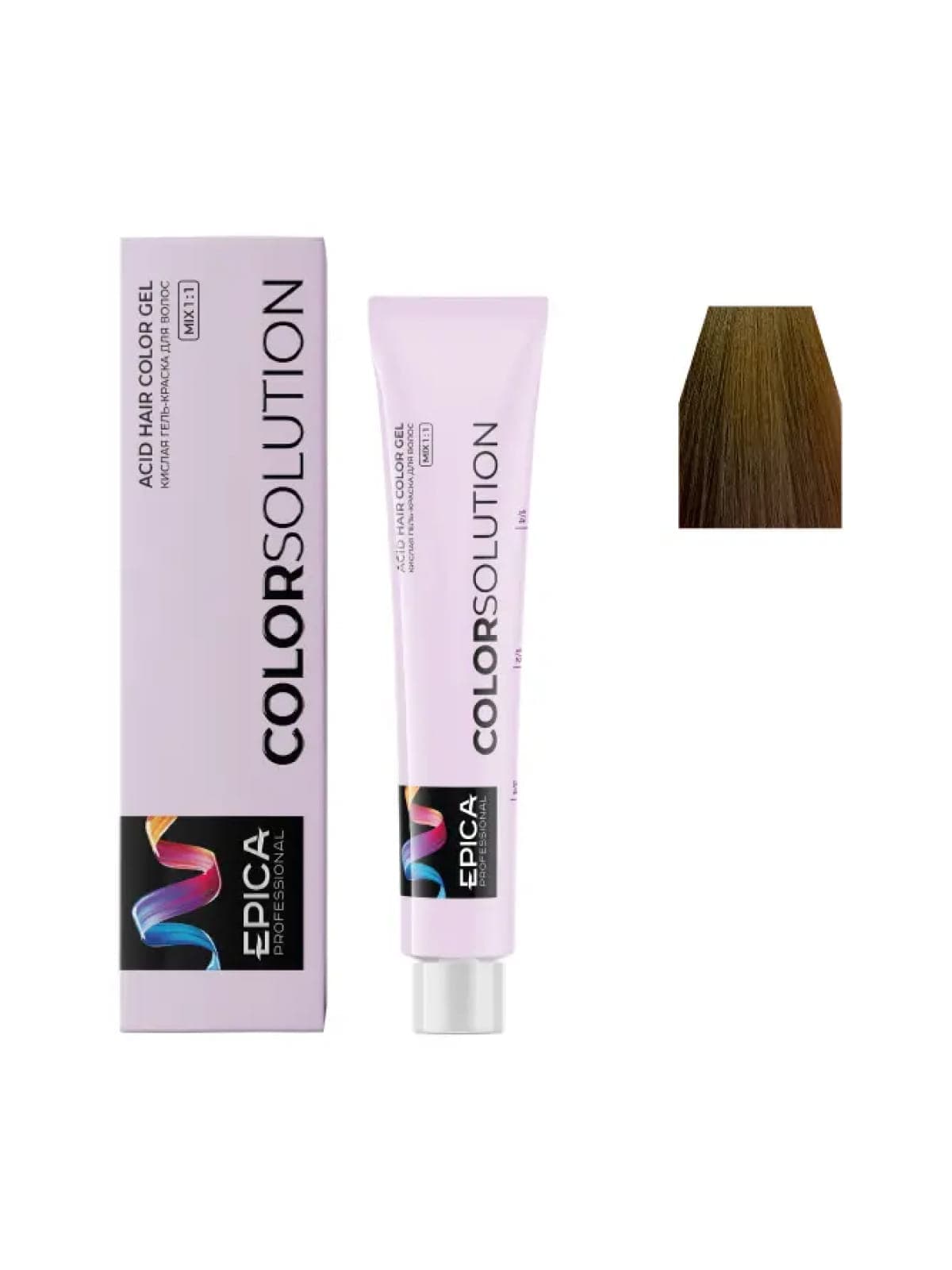 7.37 EPICA COLORSOLUTION Тонирующая кислая гель-краска русый золотисто-шоколадный, 100мл