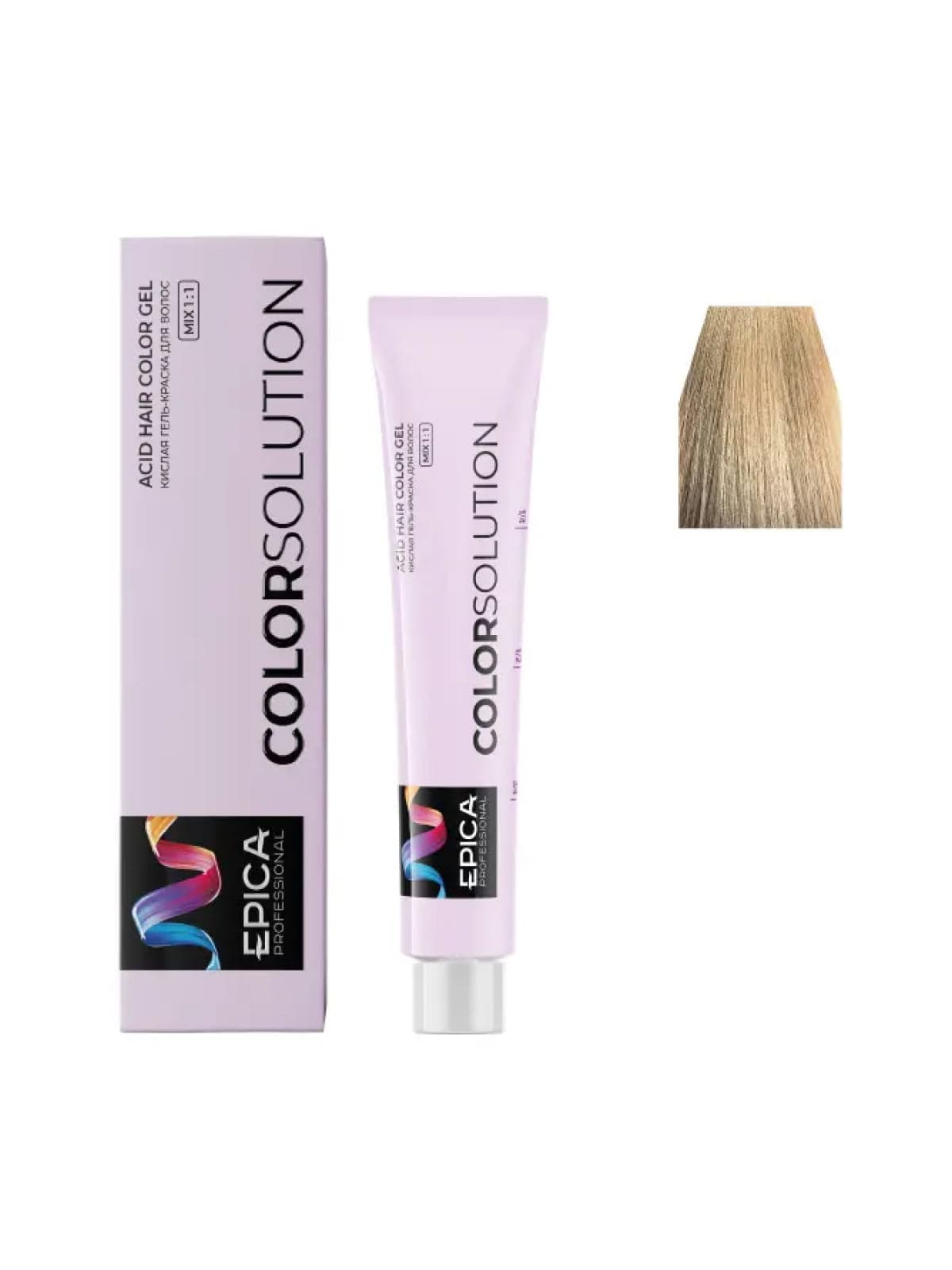 9.31 EPICA COLORSOLUTION Тонирующая кислая гель-краска блондин золотисто-пепельный, 100мл