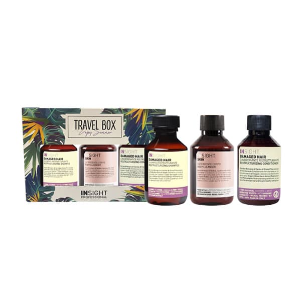 DAMAGED HAIR TRAVEL BOX (шампунь 100мл + кондиционер 100мл + гель для тела 100мл) Набор - Insight