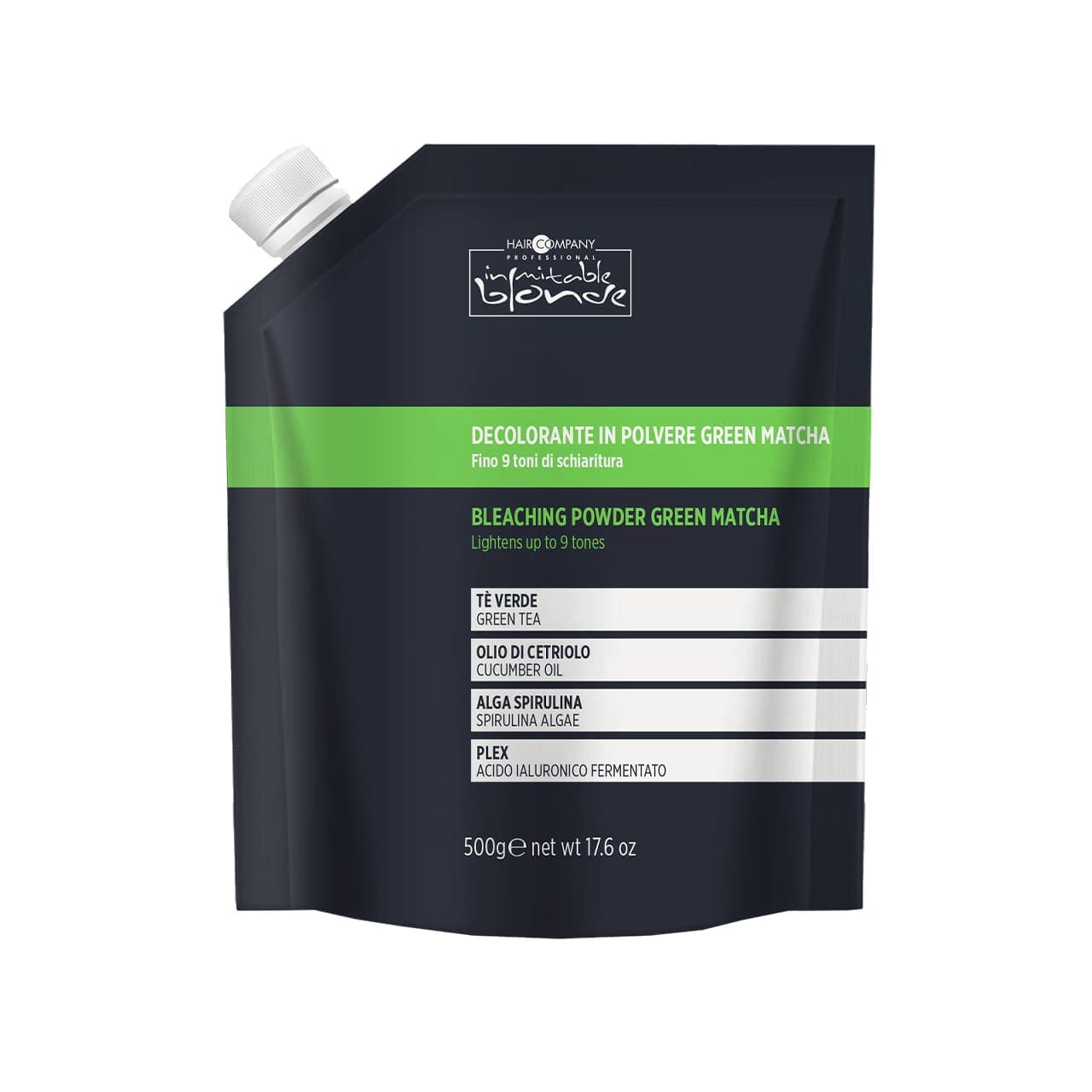 Обесцвечивающий порошок для волос "GREEN MATCHA" INIMITABLE BLONDE, 500 гр