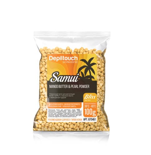 Пленочный воск BLISS "SAMUI" с маслом манго и жемчужной пудрой Depiltouch, 100 г.