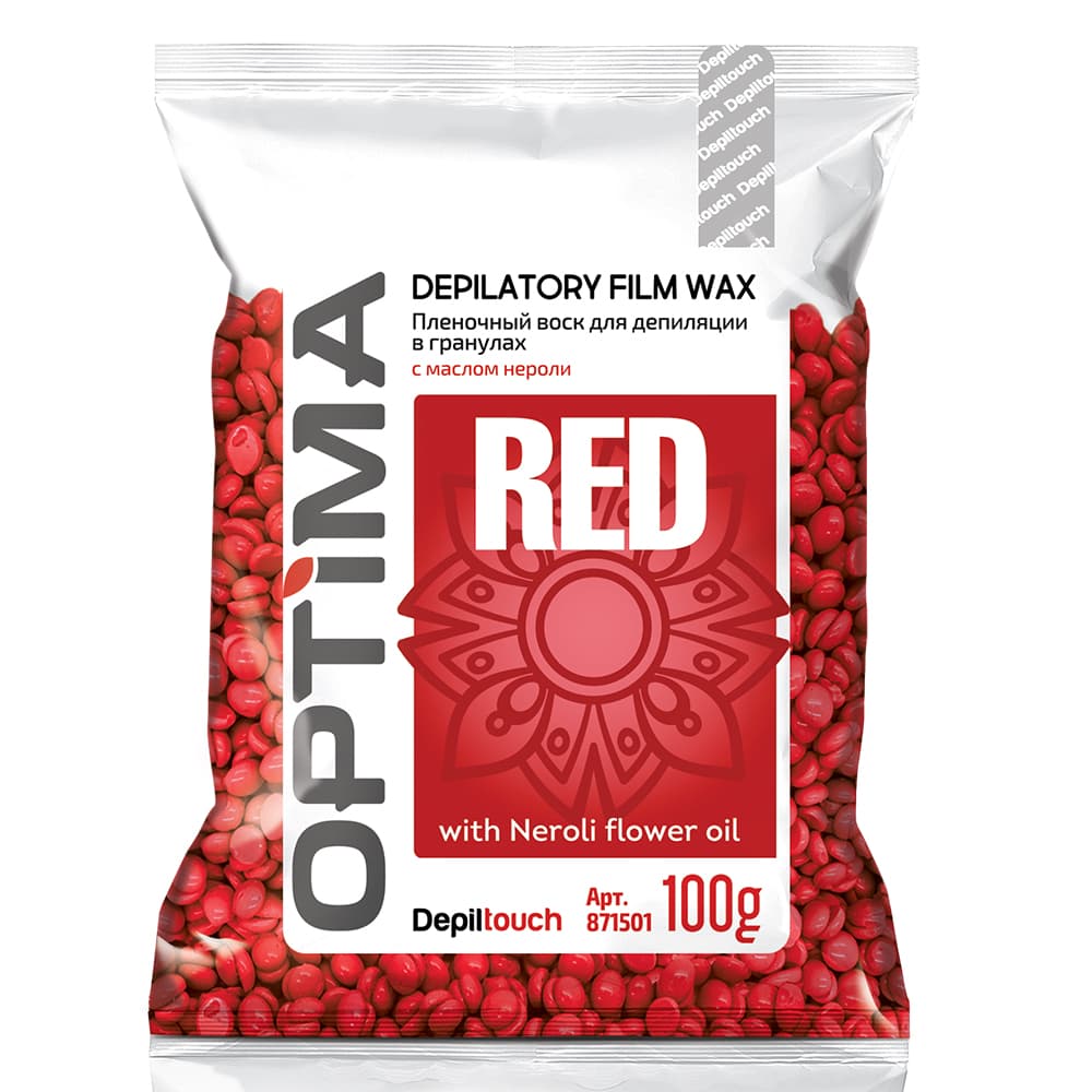 Optima «RED» - Depiltouch Пленочный воск для депиляции в гранулах,100 г