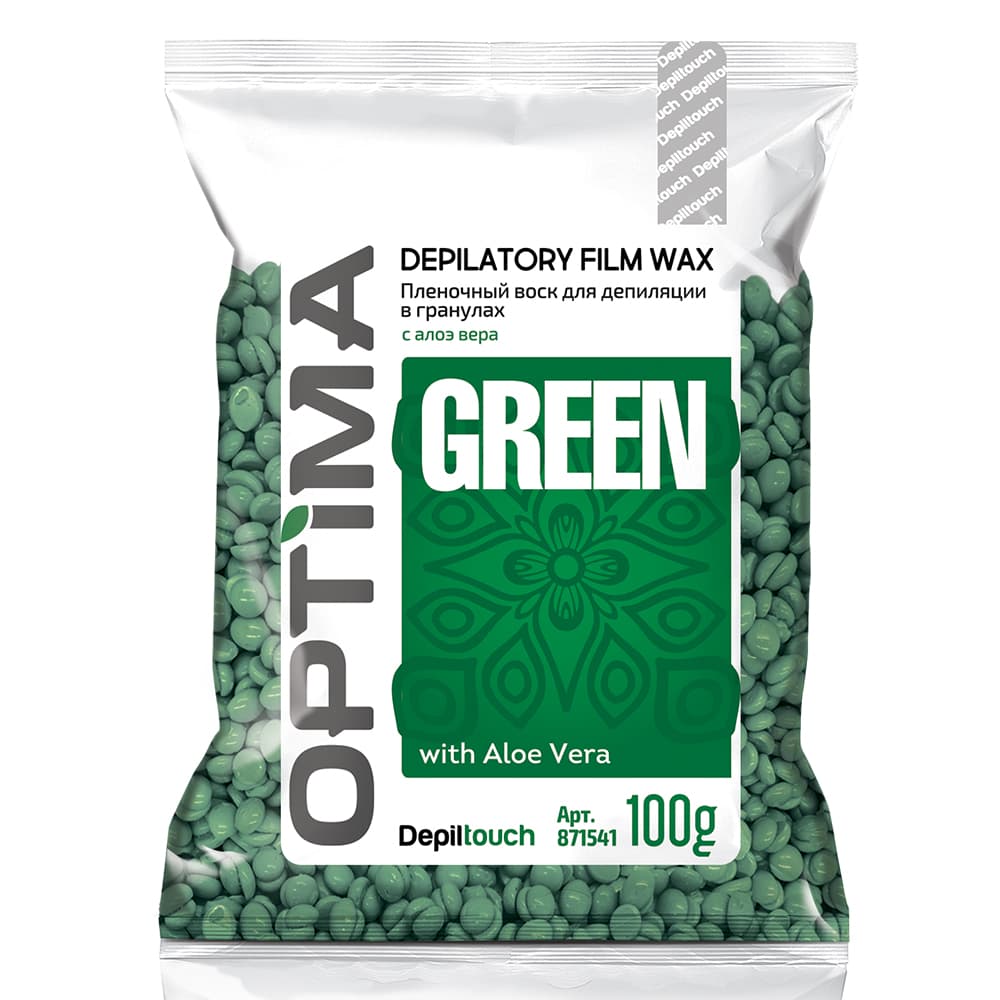 Optima «GREEN» - Depiltouch Пленочный воск для депиляции в гранулах, 100 г