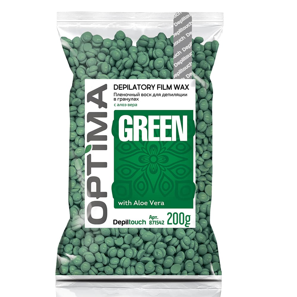 Optima «GREEN» - Depiltouch Пленочный воск для депиляции в гранулах, 200 г