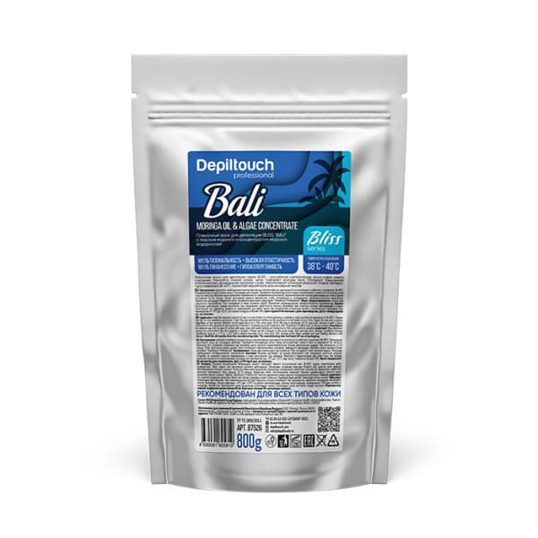 Пленочный воск BLISS "BALI" с маслом моринги и конц. морских водор. Depiltouch, 800 г.