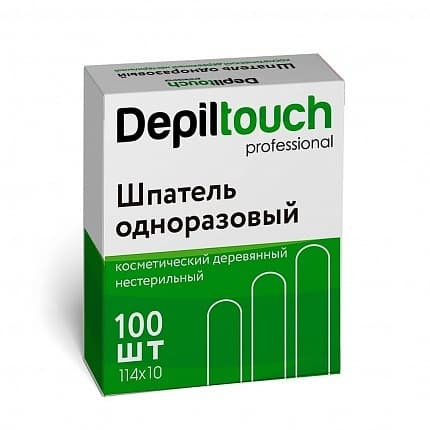 Шпатель дер. нестер. 114*10 мм 100 шт. Depiltouch в коробочке - Одноразка