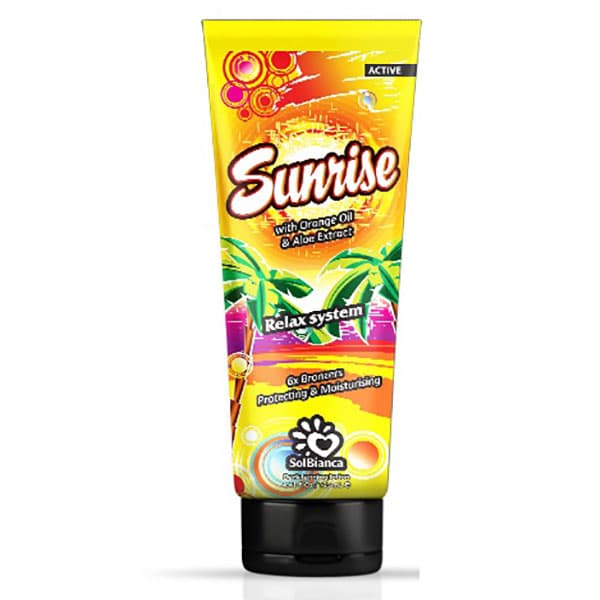 125мл "Sunrise" 6* с маслом апельсина, экстрактом алоэ и бронзаторами - Solbianca