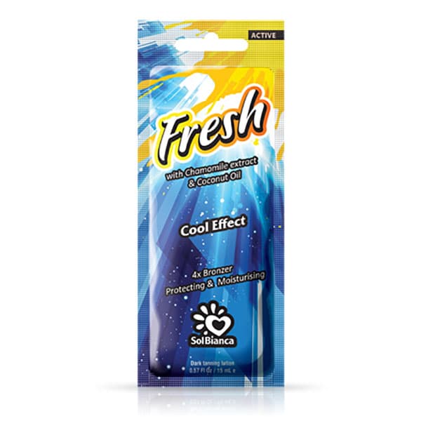"Fresh" 4* с охлаждающим эффектом и экстрактом ромашки, маслом кокоса,бронзаторами - Solbianca - Active Collection 15мл