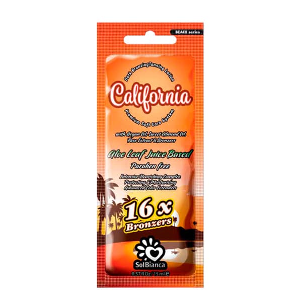 "California" 16* с маслом арганы, маслом сладкого миндаля, экстрактом розы и бронзаторами