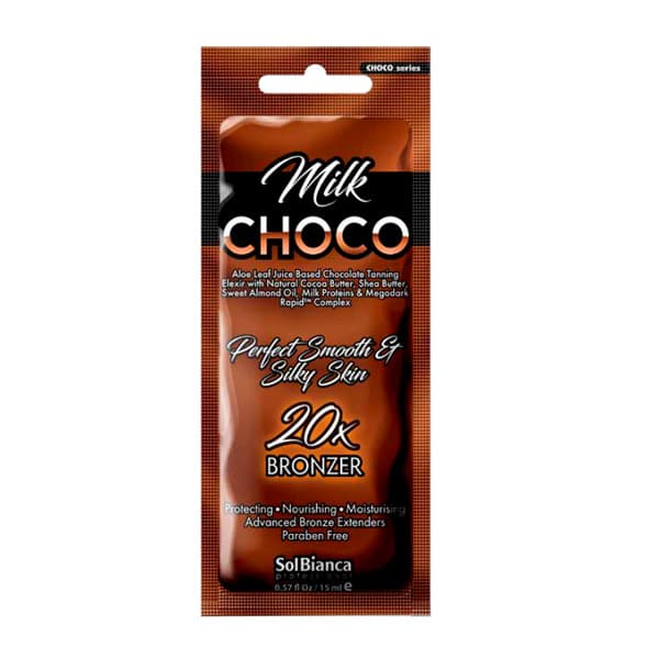 "Choco Milk" 20* с маслами какао, ши, миндаля, протеинами молока, витаминным комплексом и бронзаторами