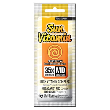 Крем - автозагар "Sun Vitamin" 35* с маслом арганы, экстр.женьшеня и витаминным комплексом, 15 мл