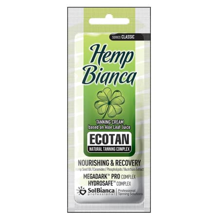 Крем для усиления загара "Hemp Bianca" с маслом семян конопли, церамидами, фосфолипидами, 15мл
