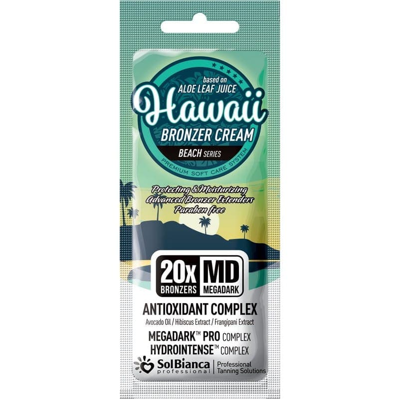 Крем-автозагар "Hawaii" 20х bronzer с маслом авокадо, экстрактами гибискуса и франжипани, 15мл