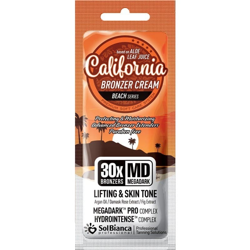Крем-автозагар "California" 30х bronzer с маслом арганы, экстрактами дамасской розы и инжира, 15мл