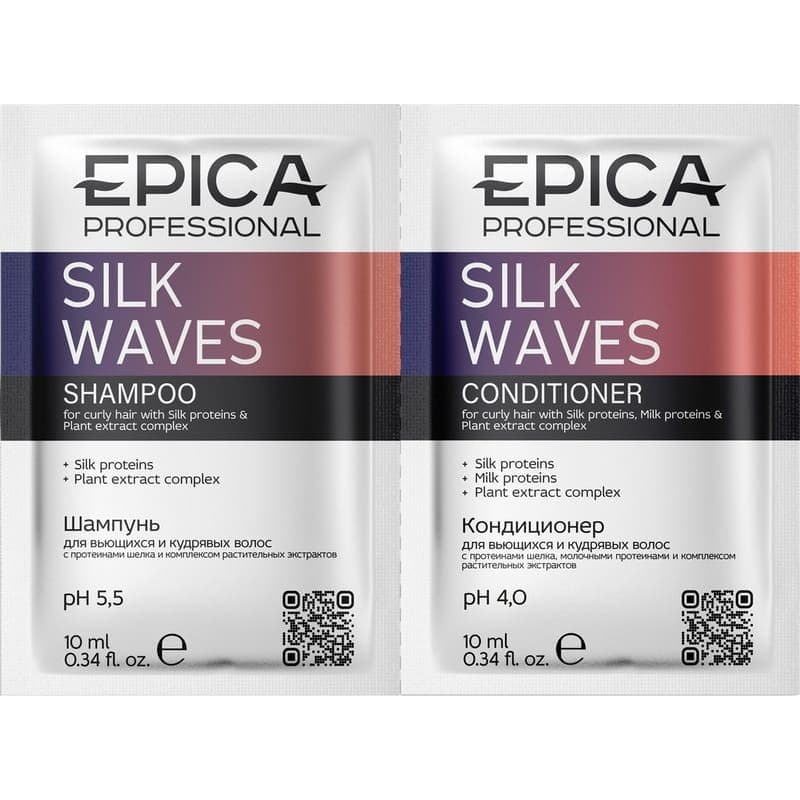 Саше Silk Waves (Шампунь + кондиционер) 10мл.+10мл.